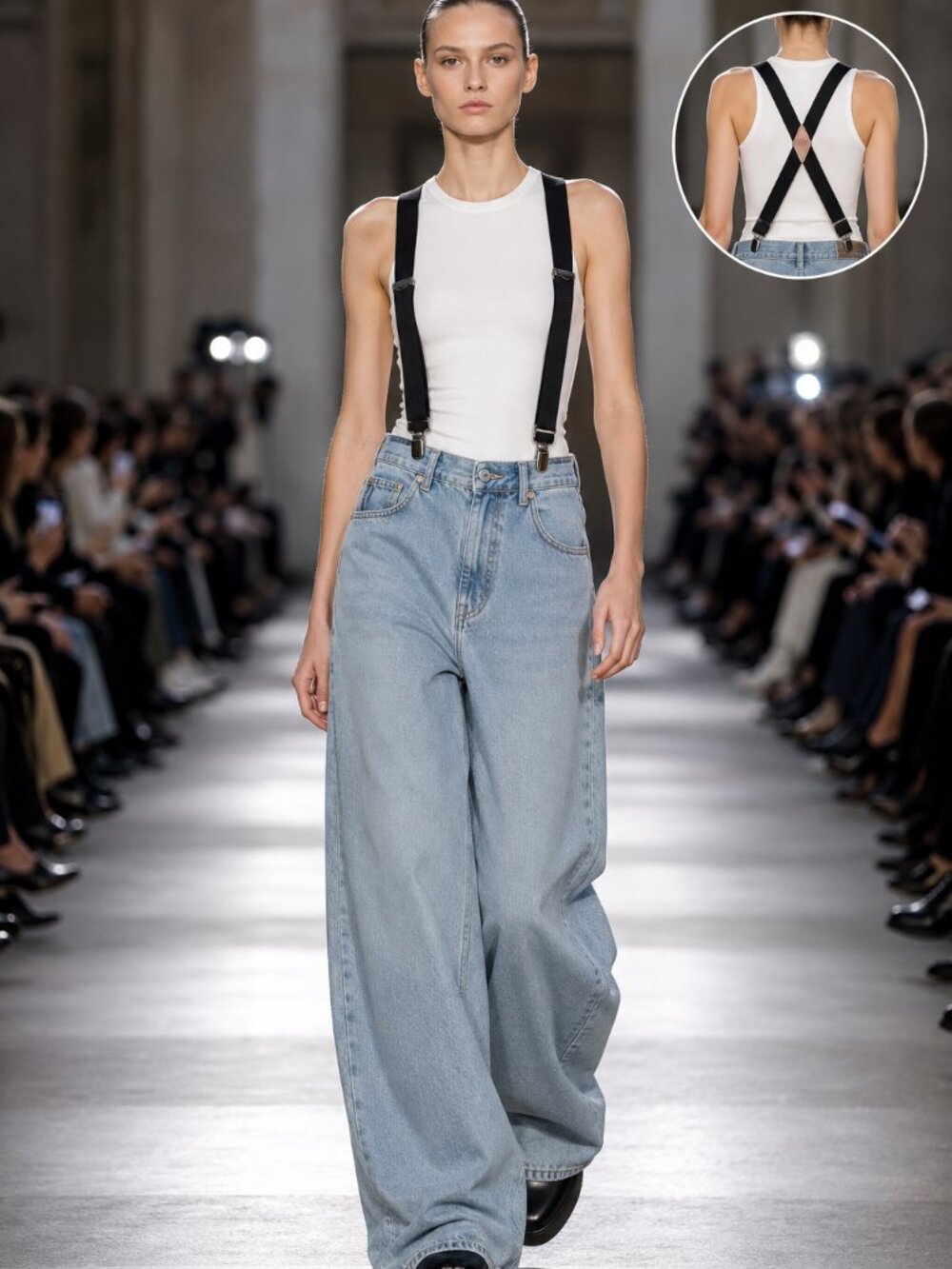 🖤 Black X-Back DICKIES VINTAGE Clip-On Suspenders 🖤 $22